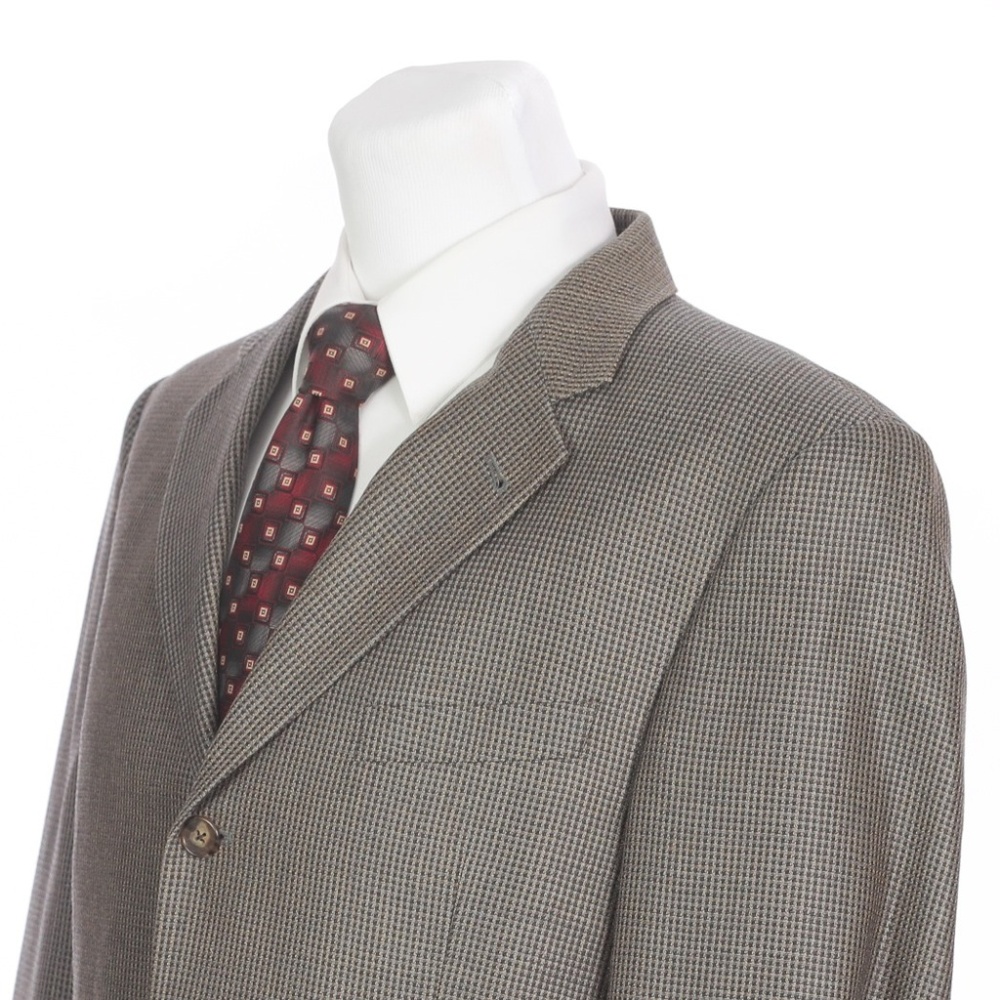 Joseph Abboud 3 Button Silk Wool Taupe Sport Coat